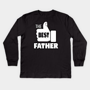 The Best Father Retro Vintage Best Dad Gift For Dads For Him Kids Long Sleeve T-Shirt